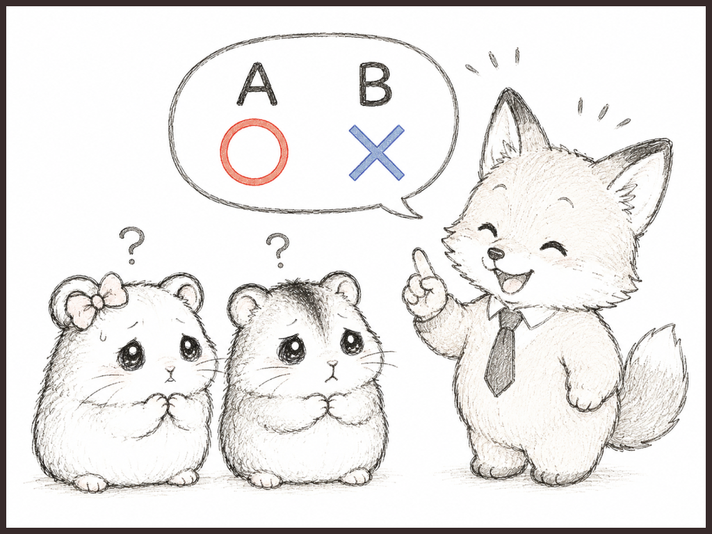A物件を激推しするキツネ不動産のイメージイラスト